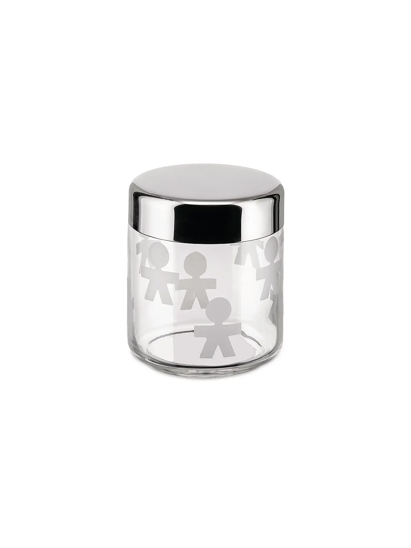 ALESSI | Vorratsdose aus Glas GIROTONDO 0,75L Edelstahl | 